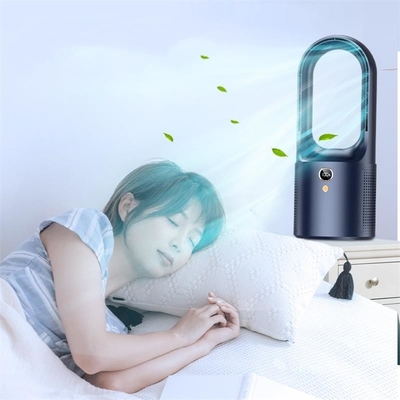 usb Handheld Bladeless Fan 0.6Kg Circle Fans No Blades Digital Control